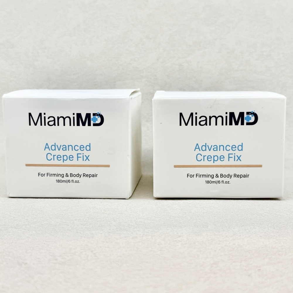 2 PACK 6oz MiamiMD (Miami MD) NEW ADVANCED CREPE FIX For Firming & Body Repair